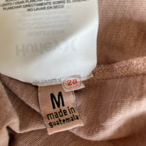 Hurley Tiger Tree Tank Top Women M Taupe Biker Cottagecore Raw Hem Beach NWT - Picture 8 of 10